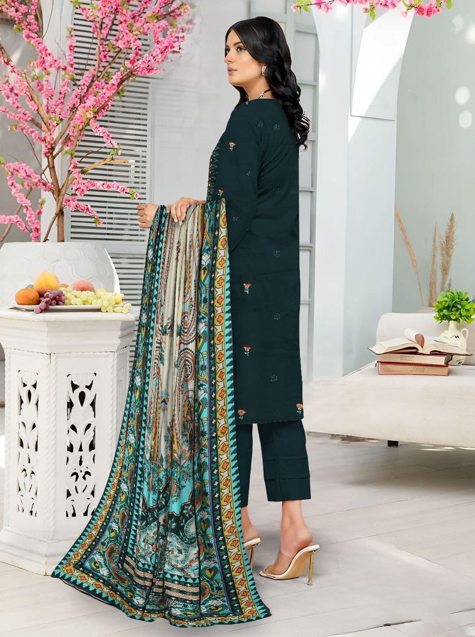 3 Pcs Women's Unstitched