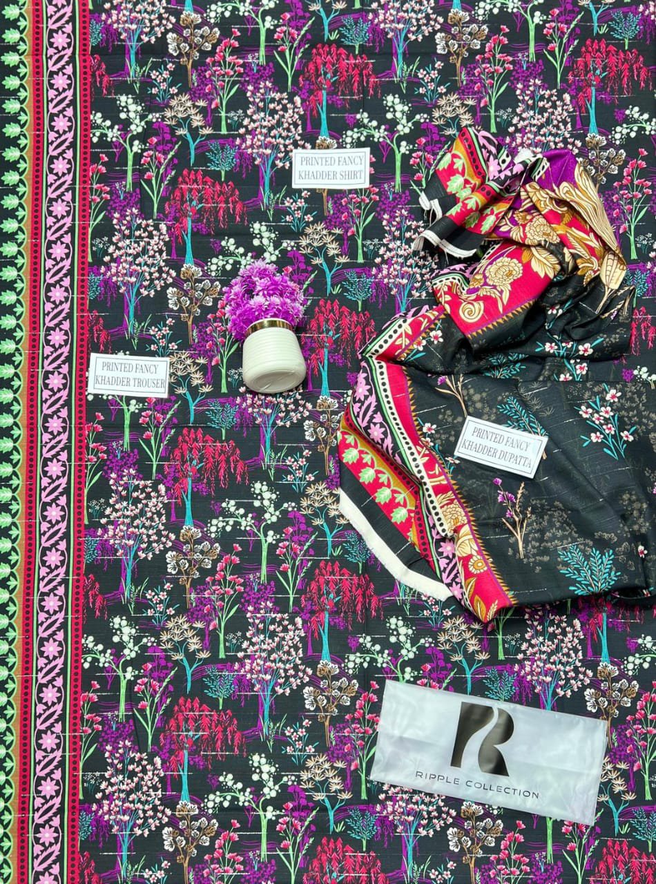 3 Pcs Women's Unstitched