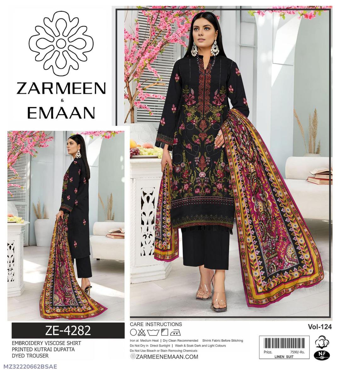 3 Pcs Women's Unstitched