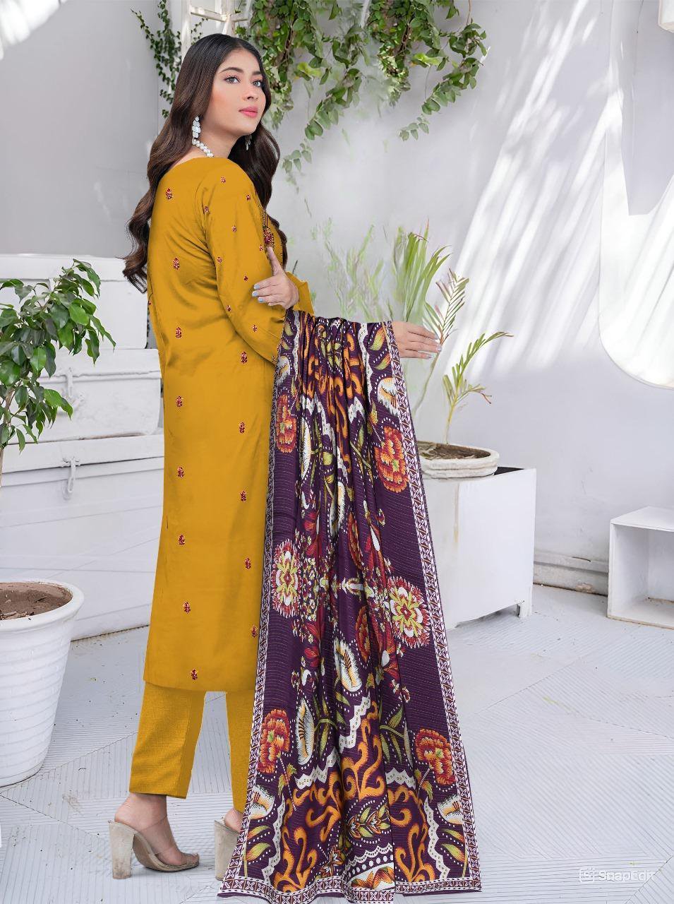 3 Pcs Women's Unstitched