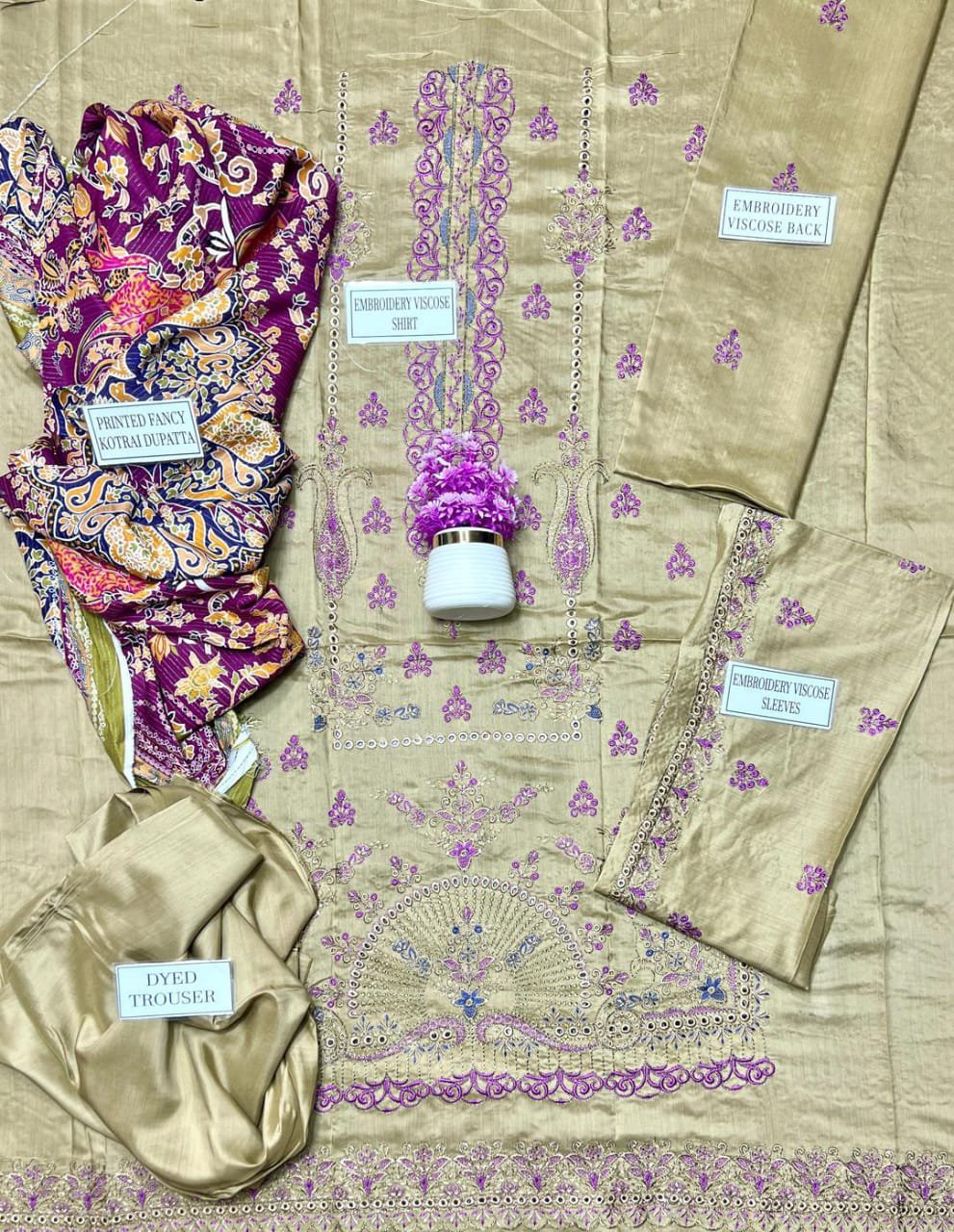 3 Pcs Women's Unstitched