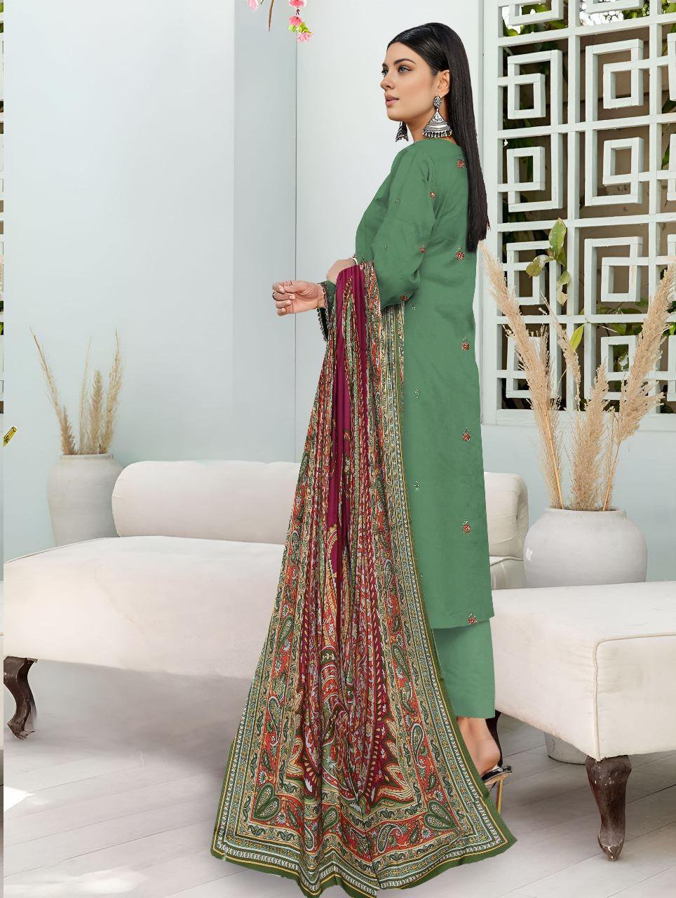 3 Pcs Women's Unstitched