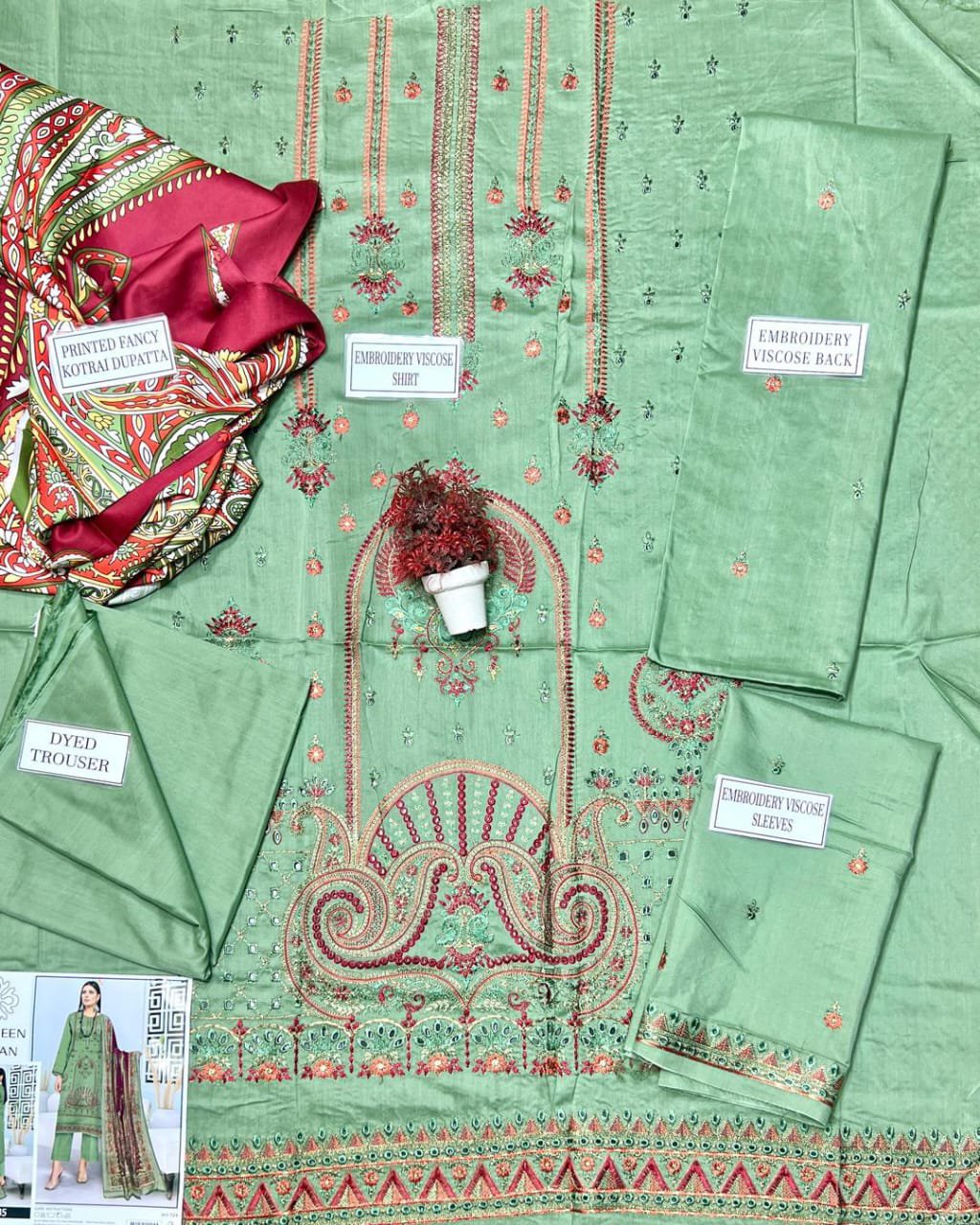 3 Pcs Women's Unstitched