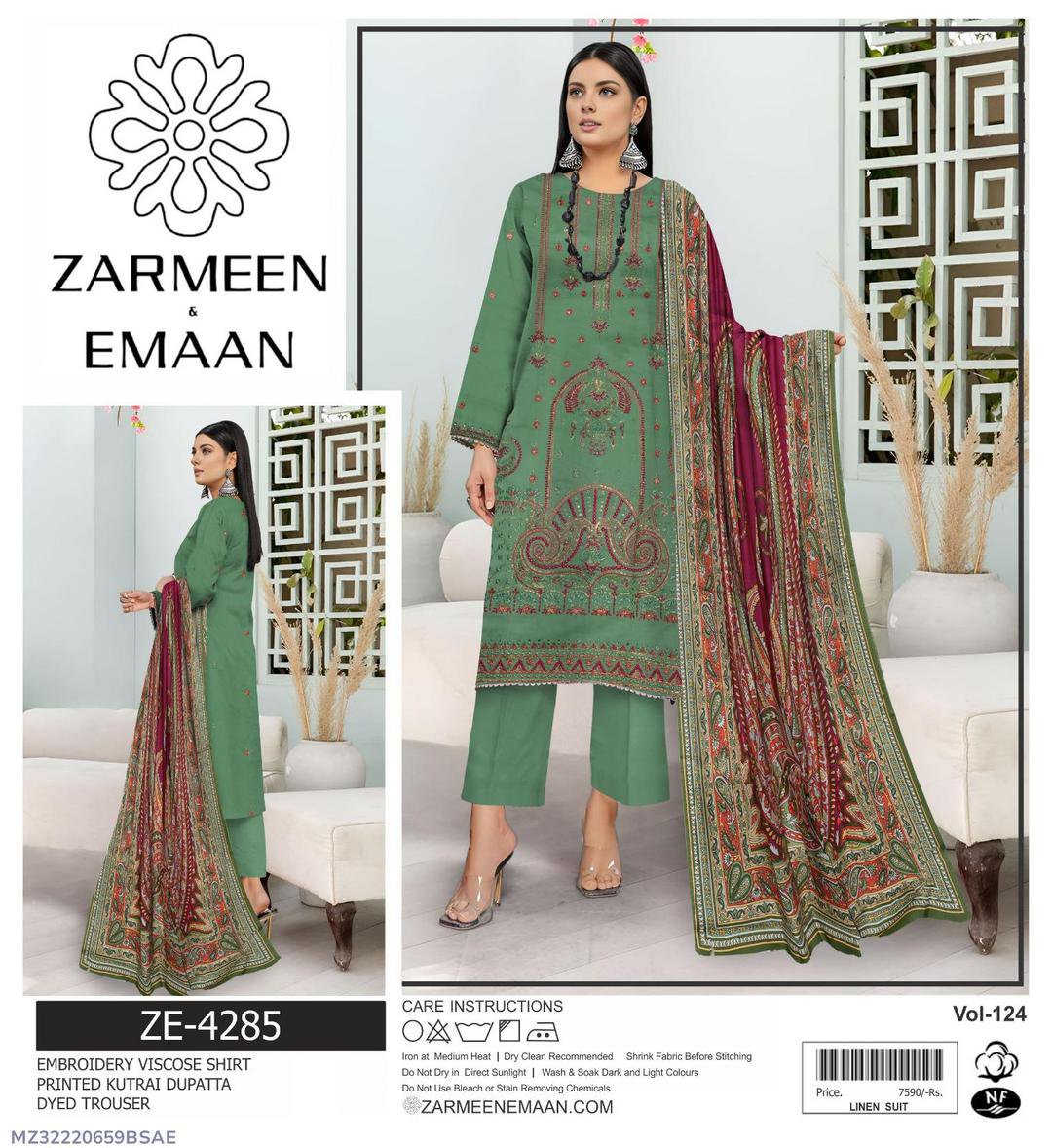 3 Pcs Women's Unstitched