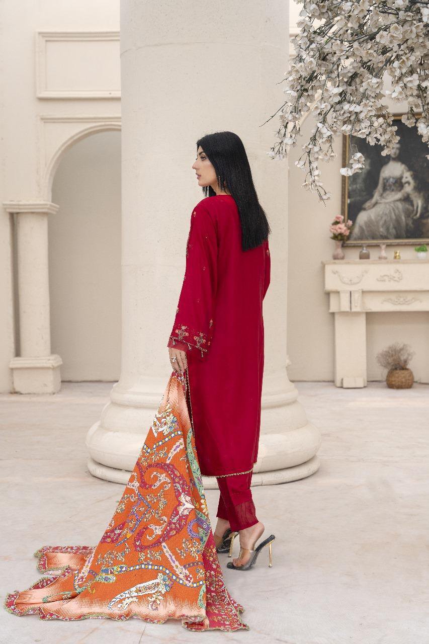 3 Pcs Women's Unstitched