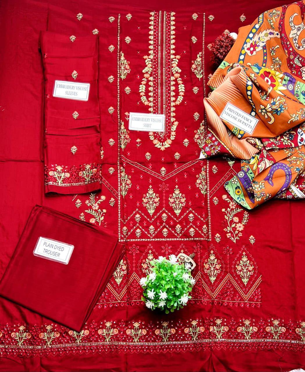 3 Pcs Women's Unstitched