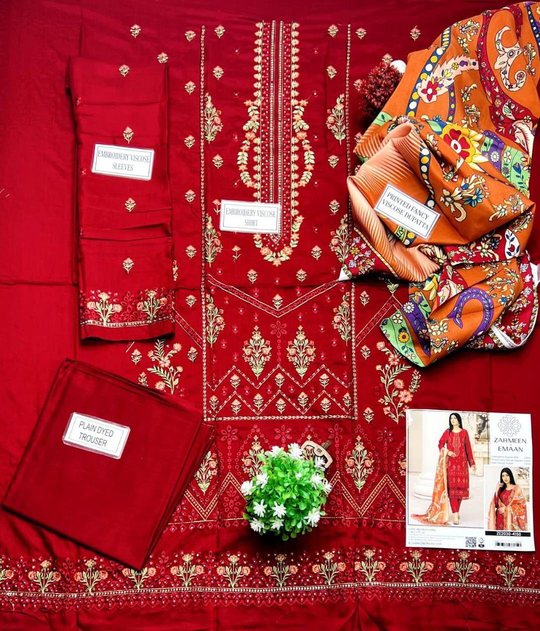 3 Pcs Women's Unstitched