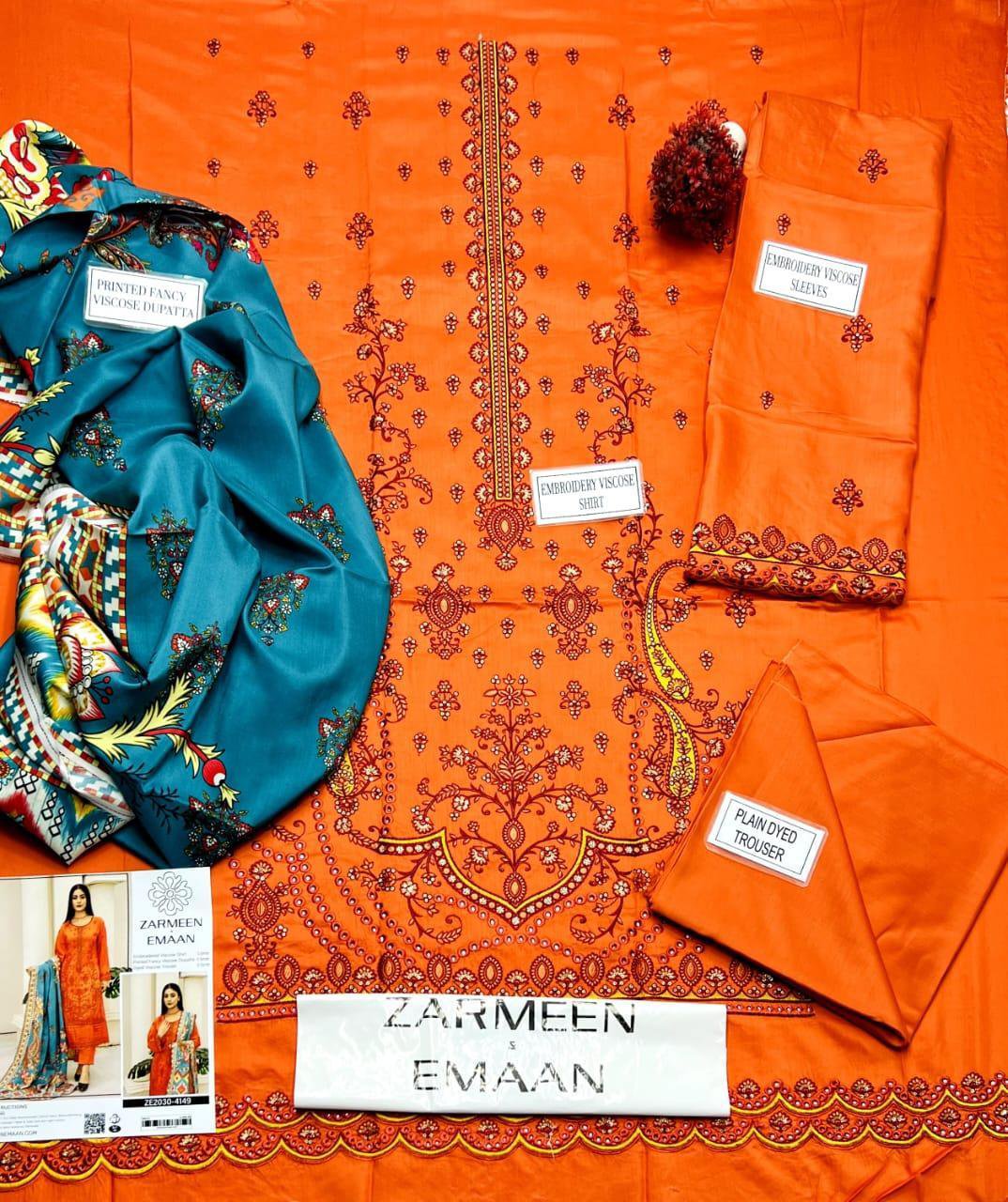 3 Pcs Women's Unstitched