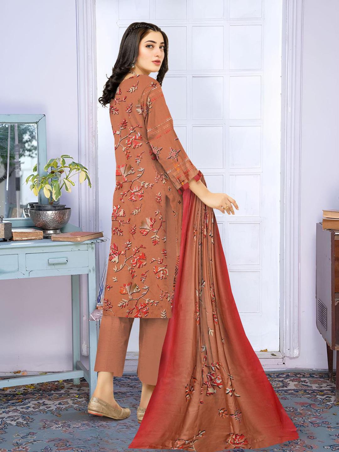 3 Pcs Women's Unstitched