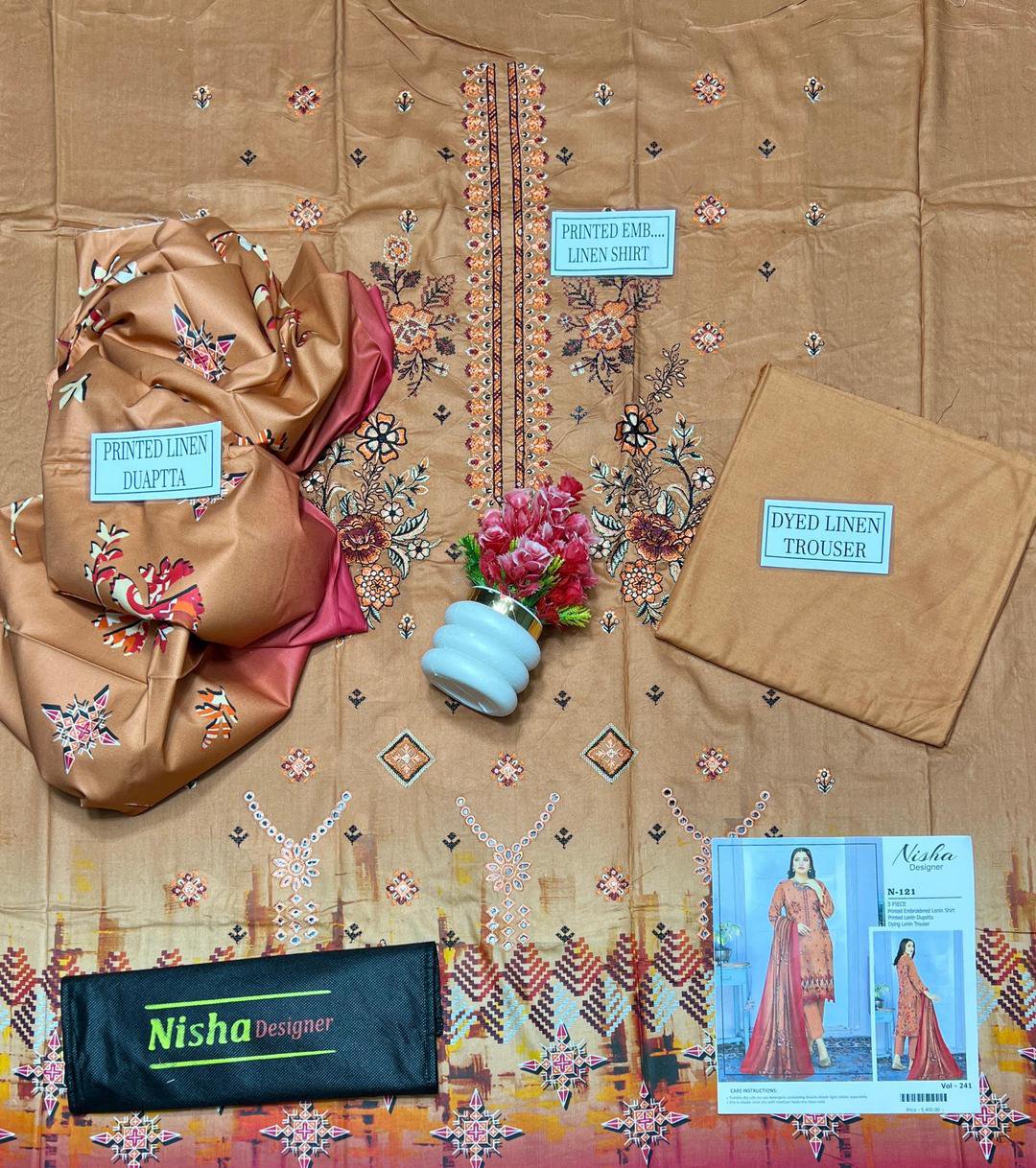 3 Pcs Women's Unstitched