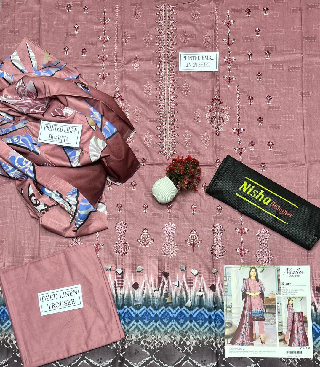 3 Pcs Women's Unstitched