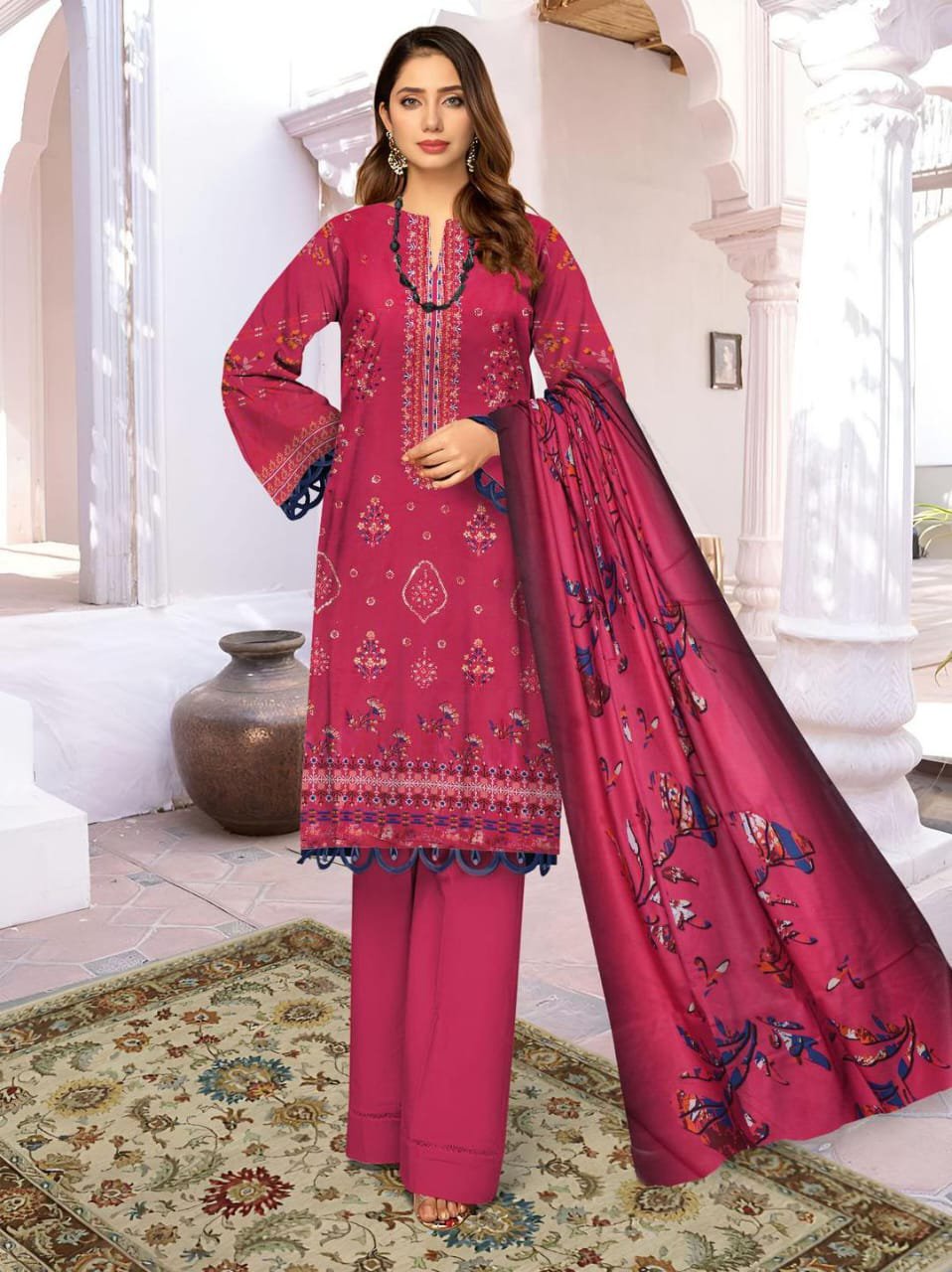 3 Pcs Women's Unstitched