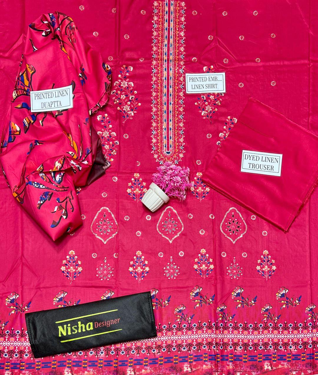 3 Pcs Women's Unstitched