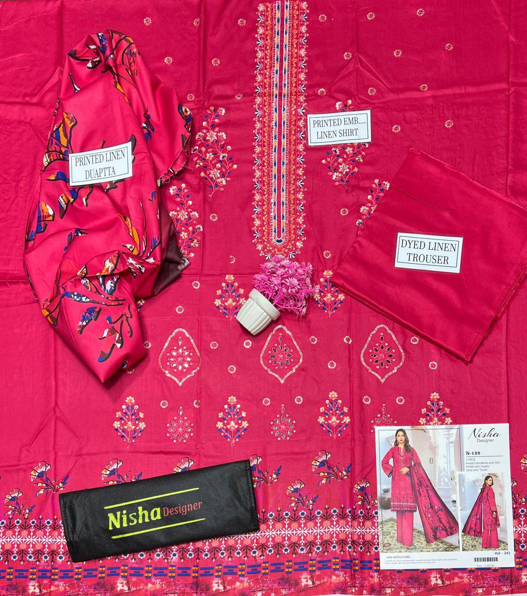 3 Pcs Women's Unstitched