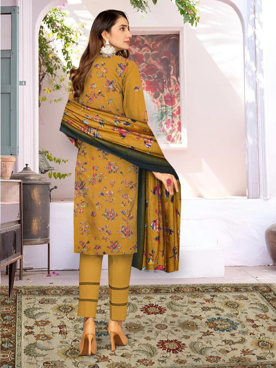 3 Pcs Women's Unstitched