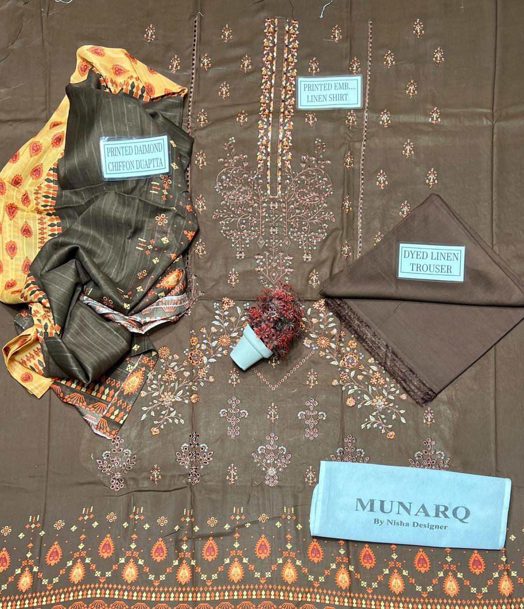 3 Pcs Women's Unstitched