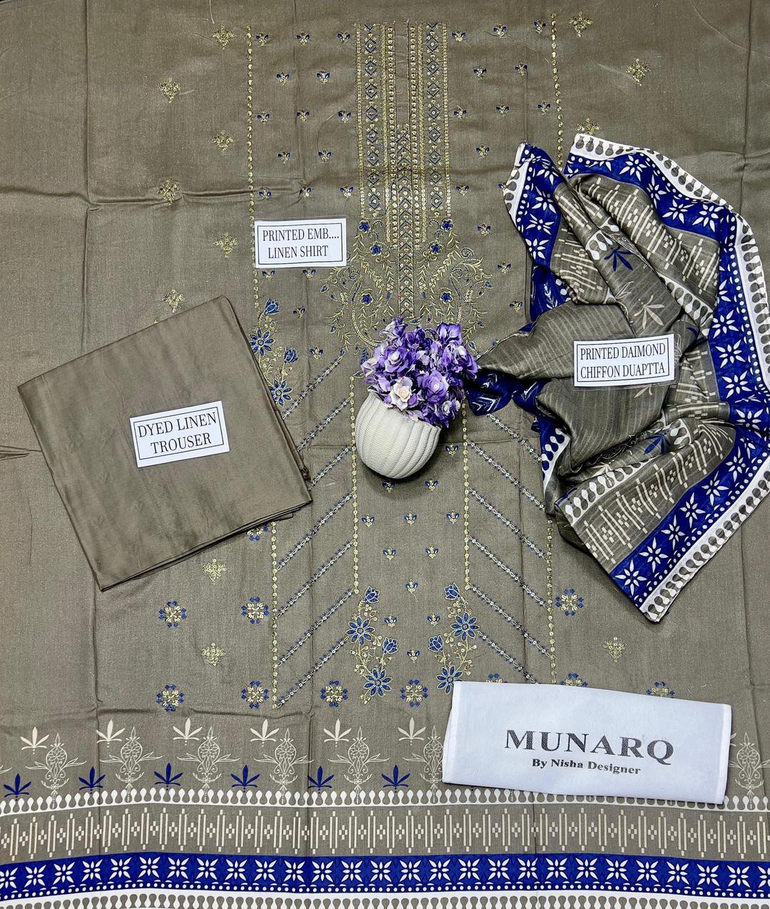 3 Pcs Women's Unstitched