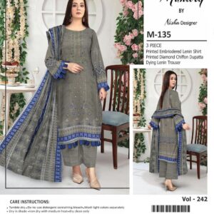 3 Pcs Women's Unstitched