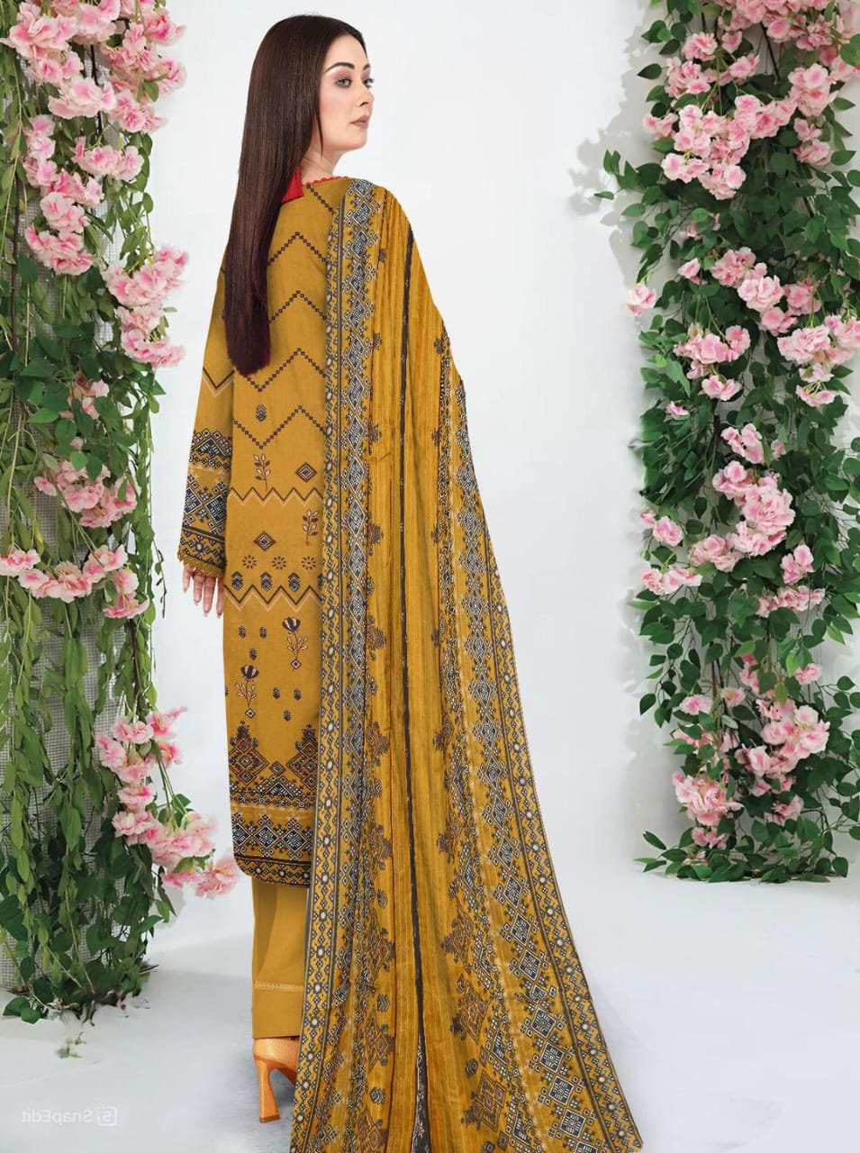 3 Pcs Women's Unstitched