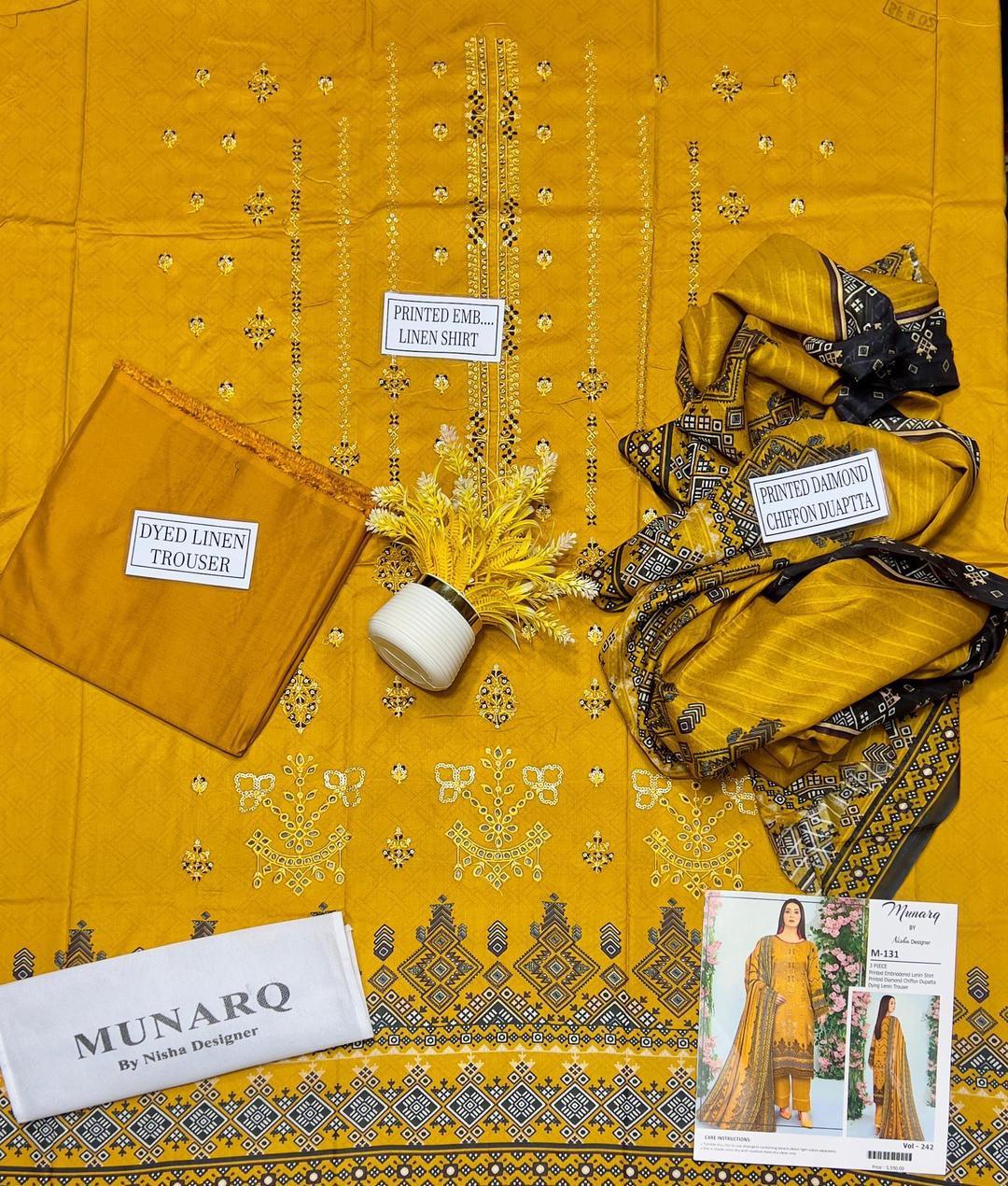 3 Pcs Women's Unstitched