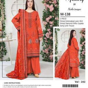 3 Pcs Women's Unstitched