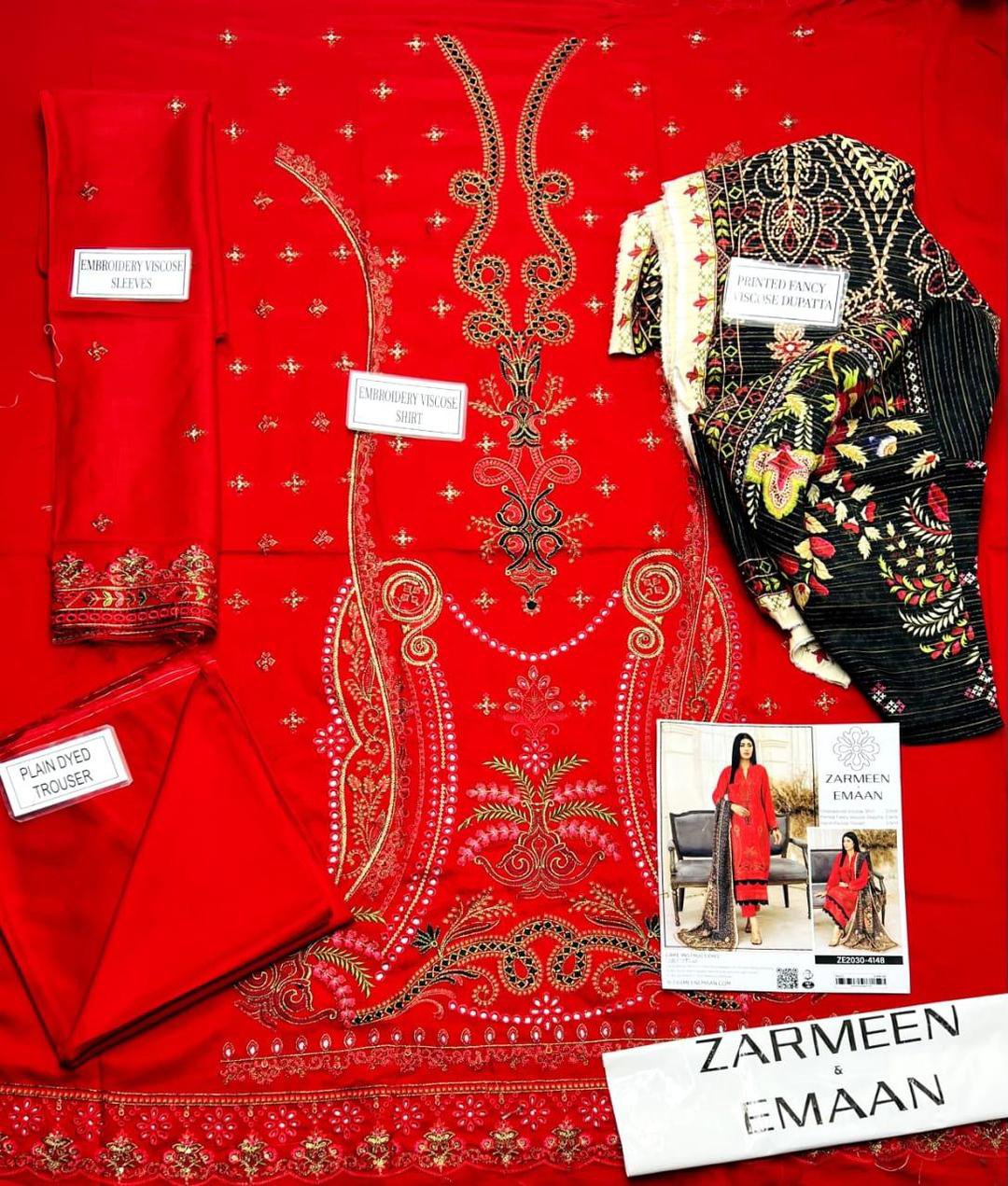 3 Pcs Women's Unstitched