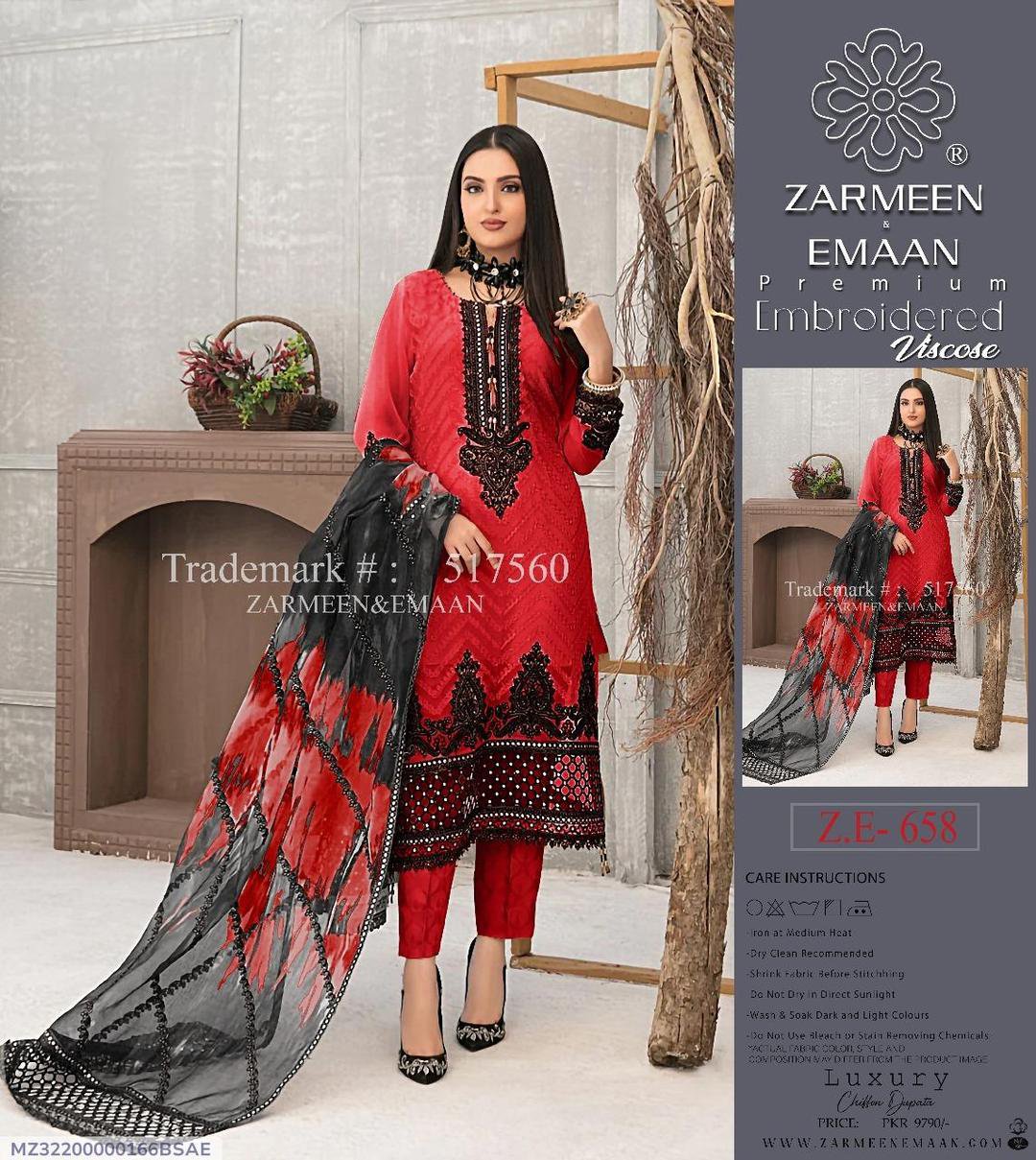 3 Pcs Women's Unstitched