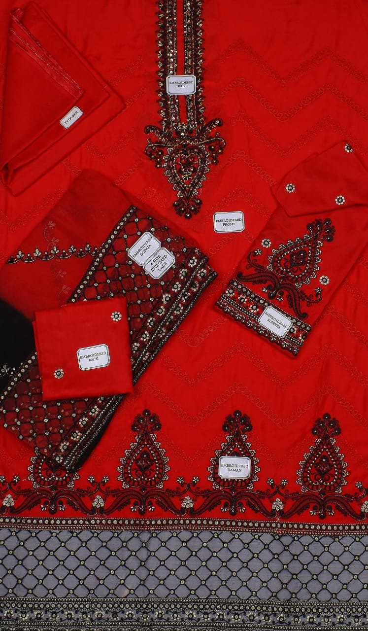 3 Pcs Women's Unstitched