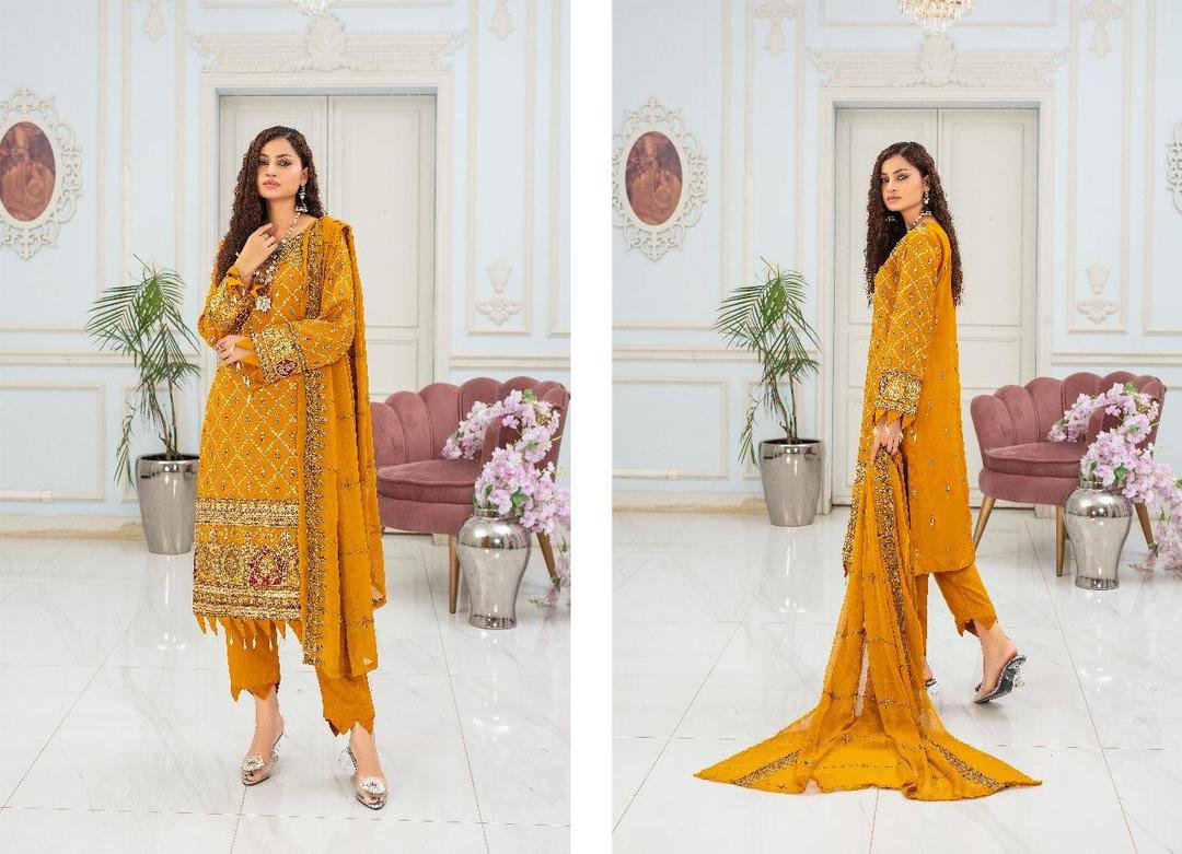 3 Pcs Women's Unstitched