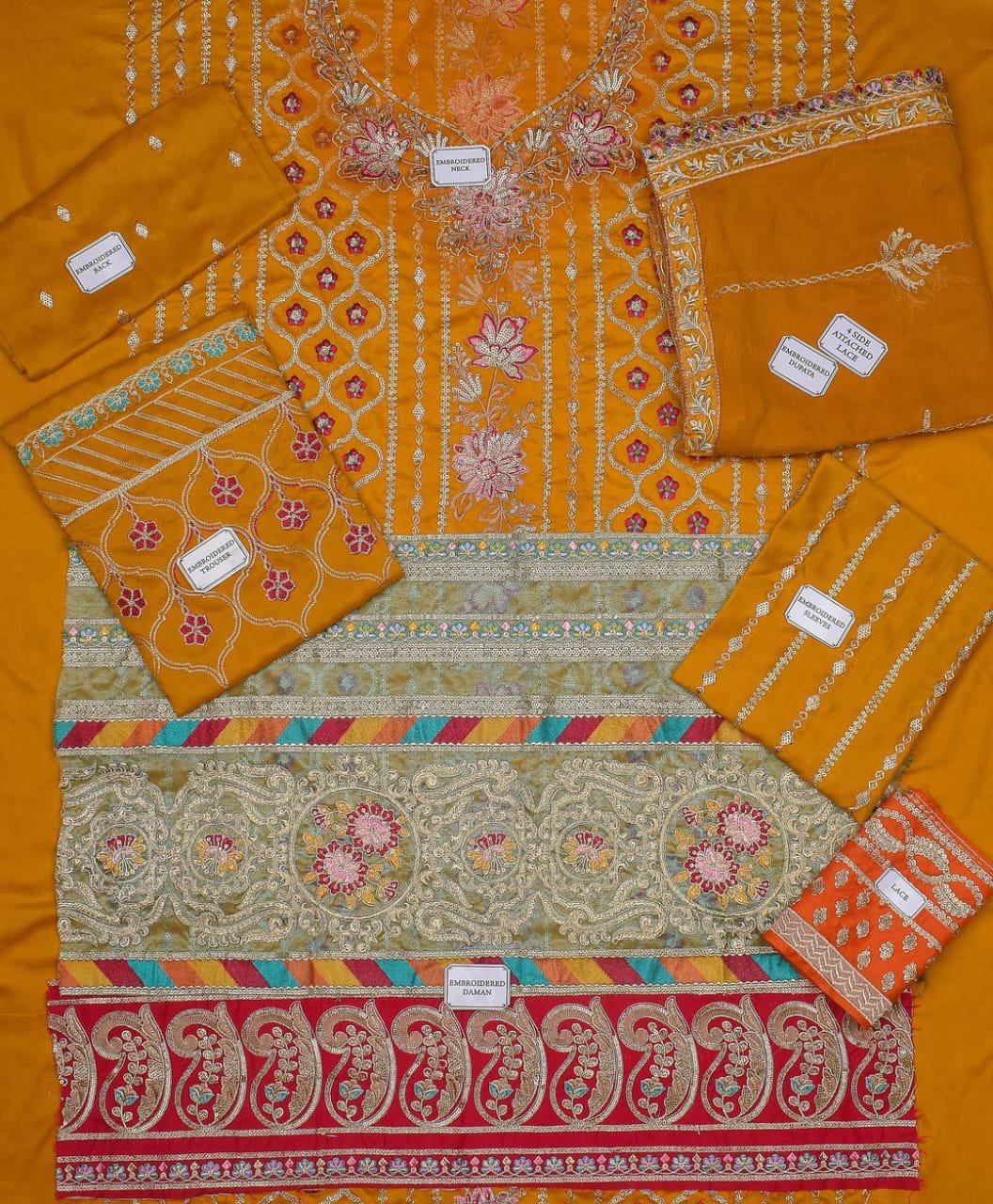 3 Pcs Women's Unstitched