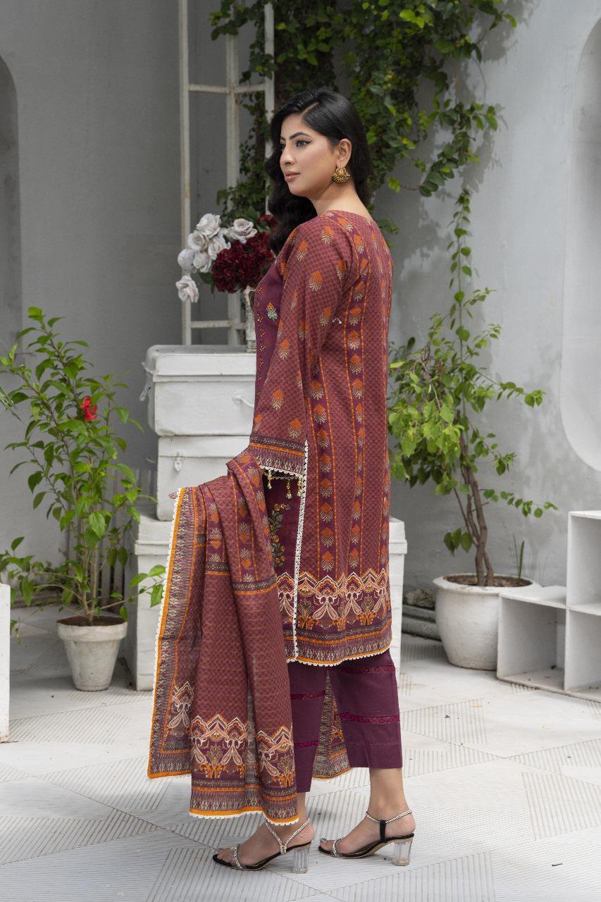 3 Pcs Women's Unstitched