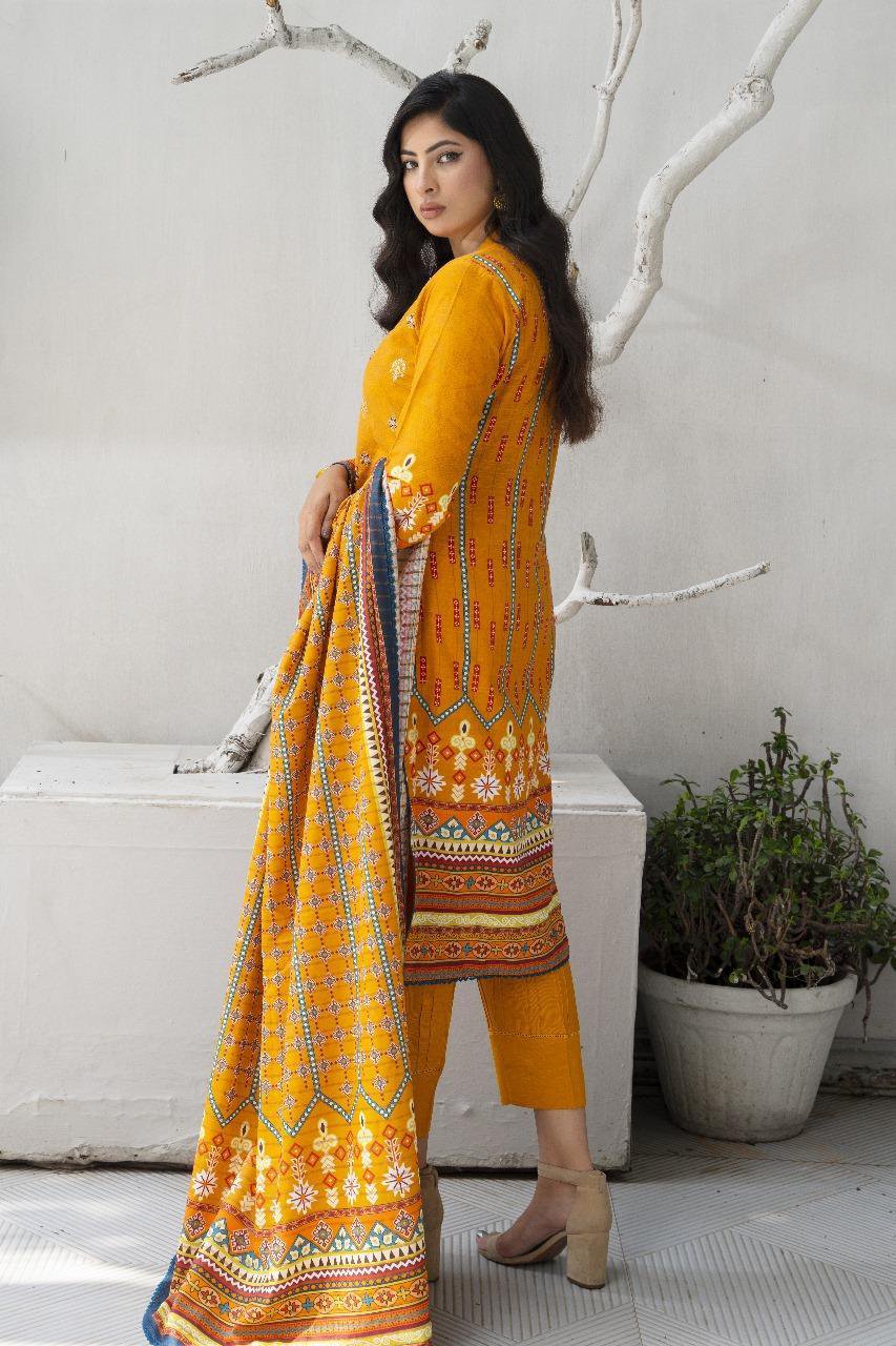 3 Pcs Women's Unstitched