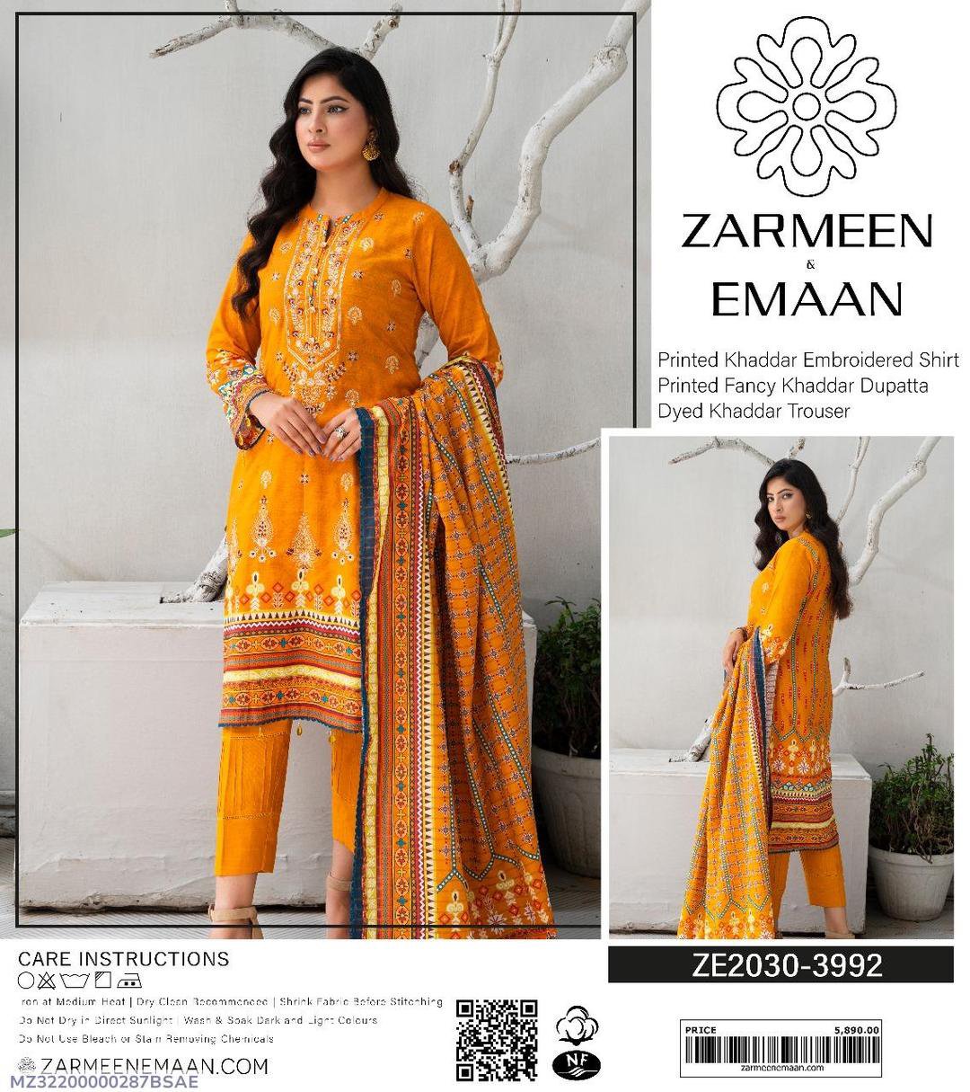 3 Pcs Women's Unstitched