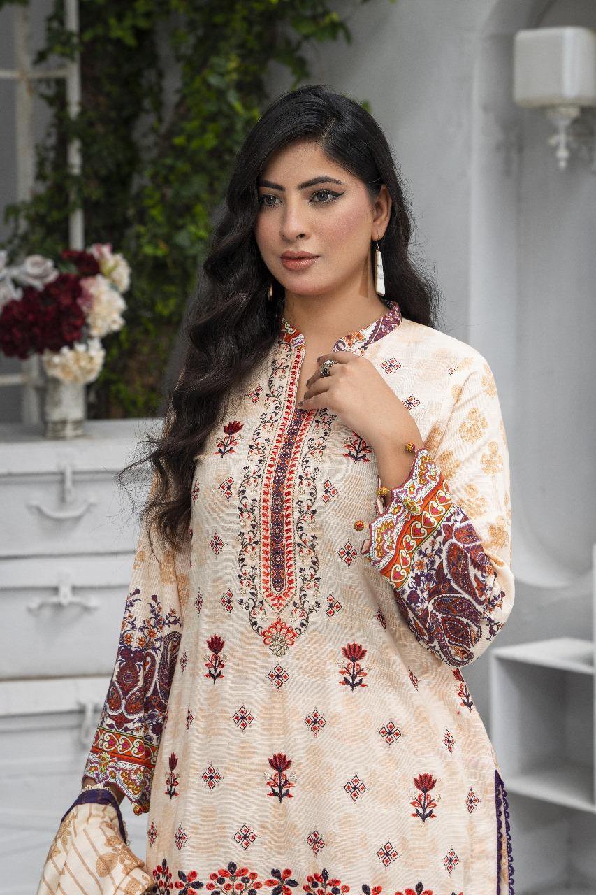 3 Pcs Women's Unstitched