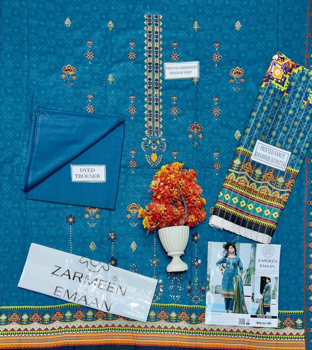 3 Pcs Women's Unstitched