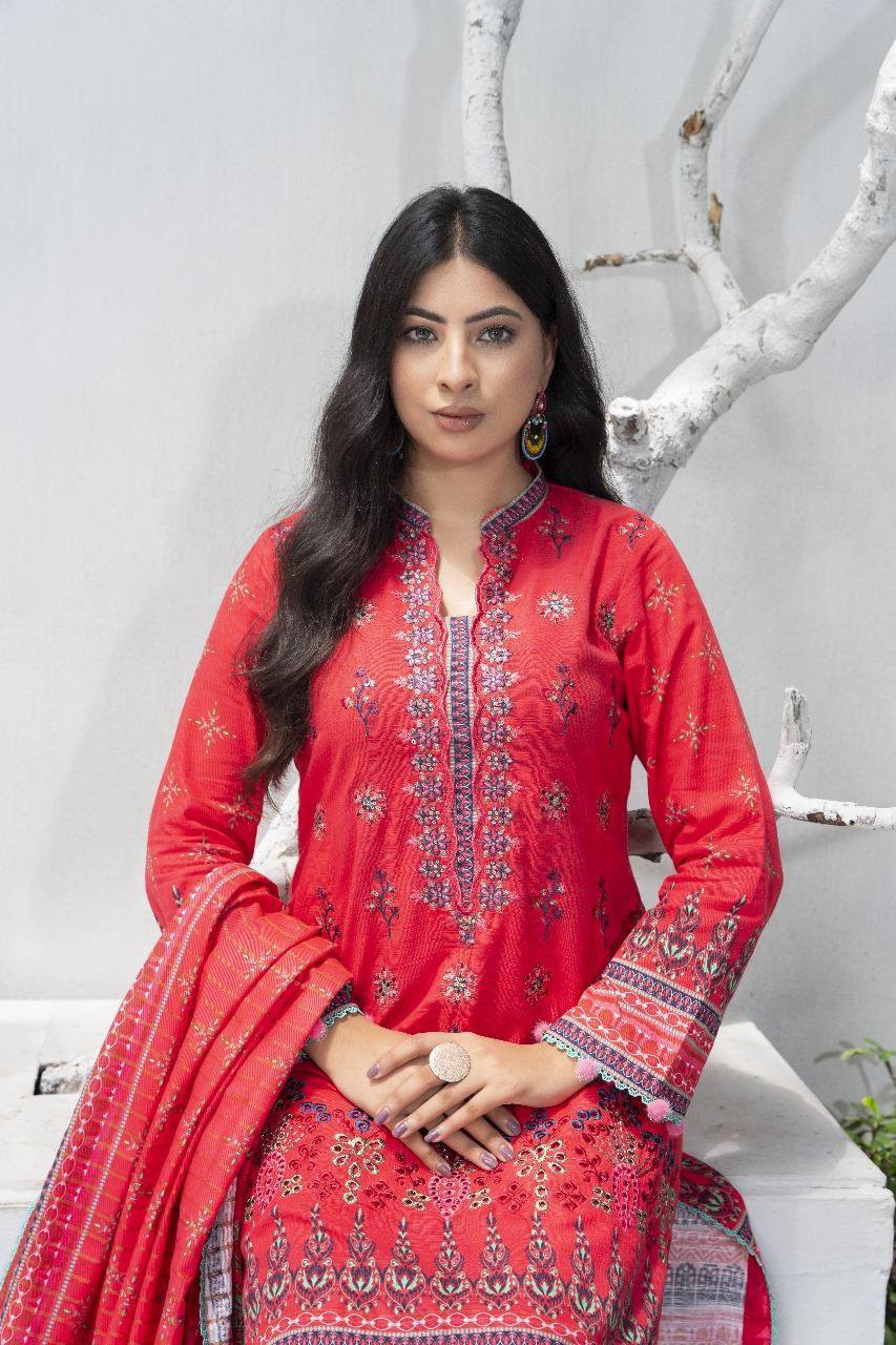 3 Pcs Women's Unstitched