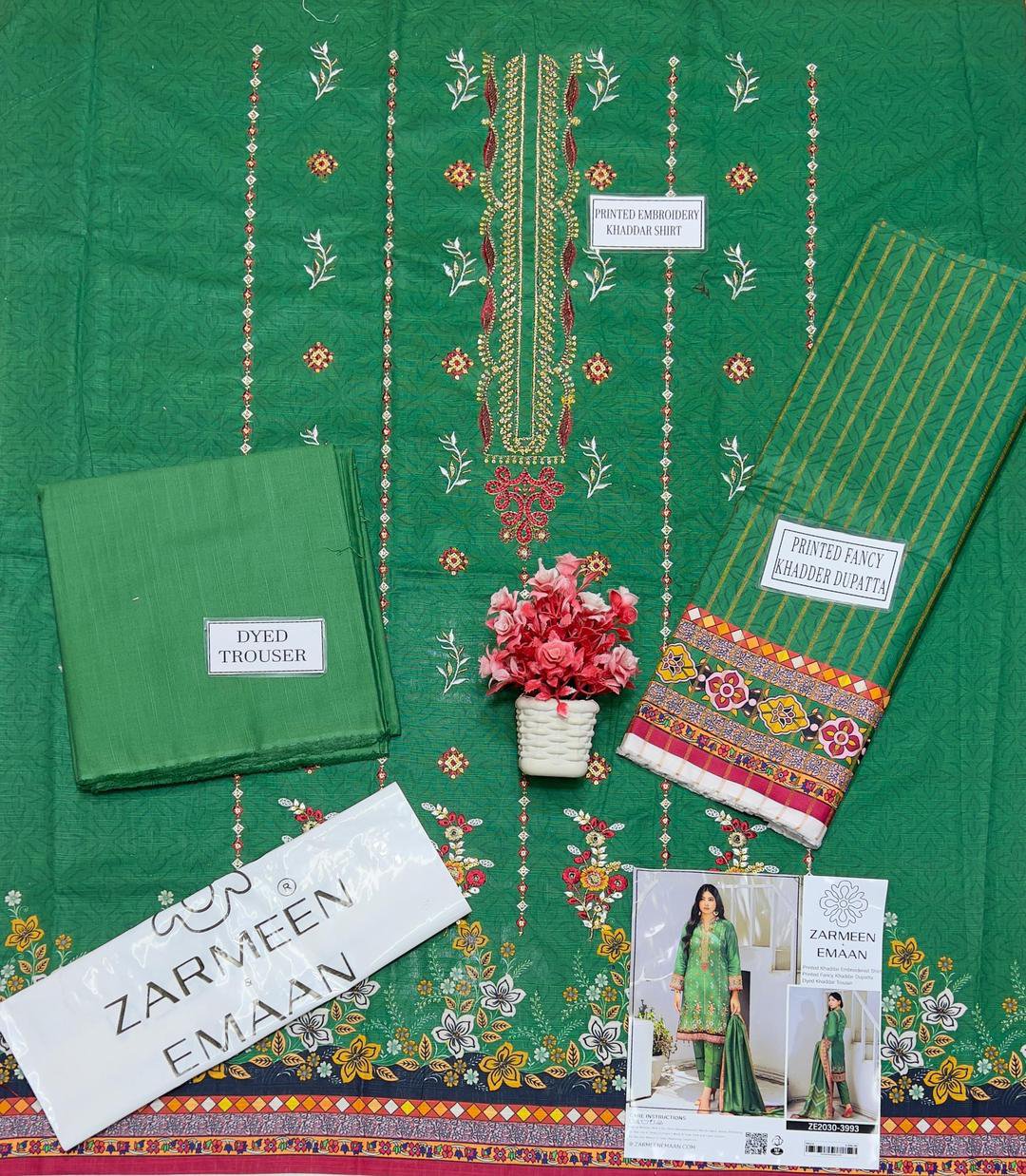 3 Pcs Women's Unstitched