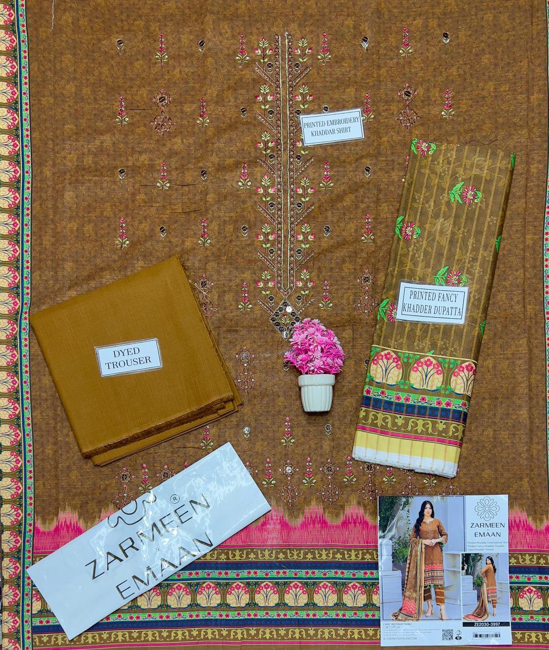 3 Pcs Women's Unstitched