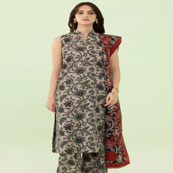 3 Pcs Women's Unstitched