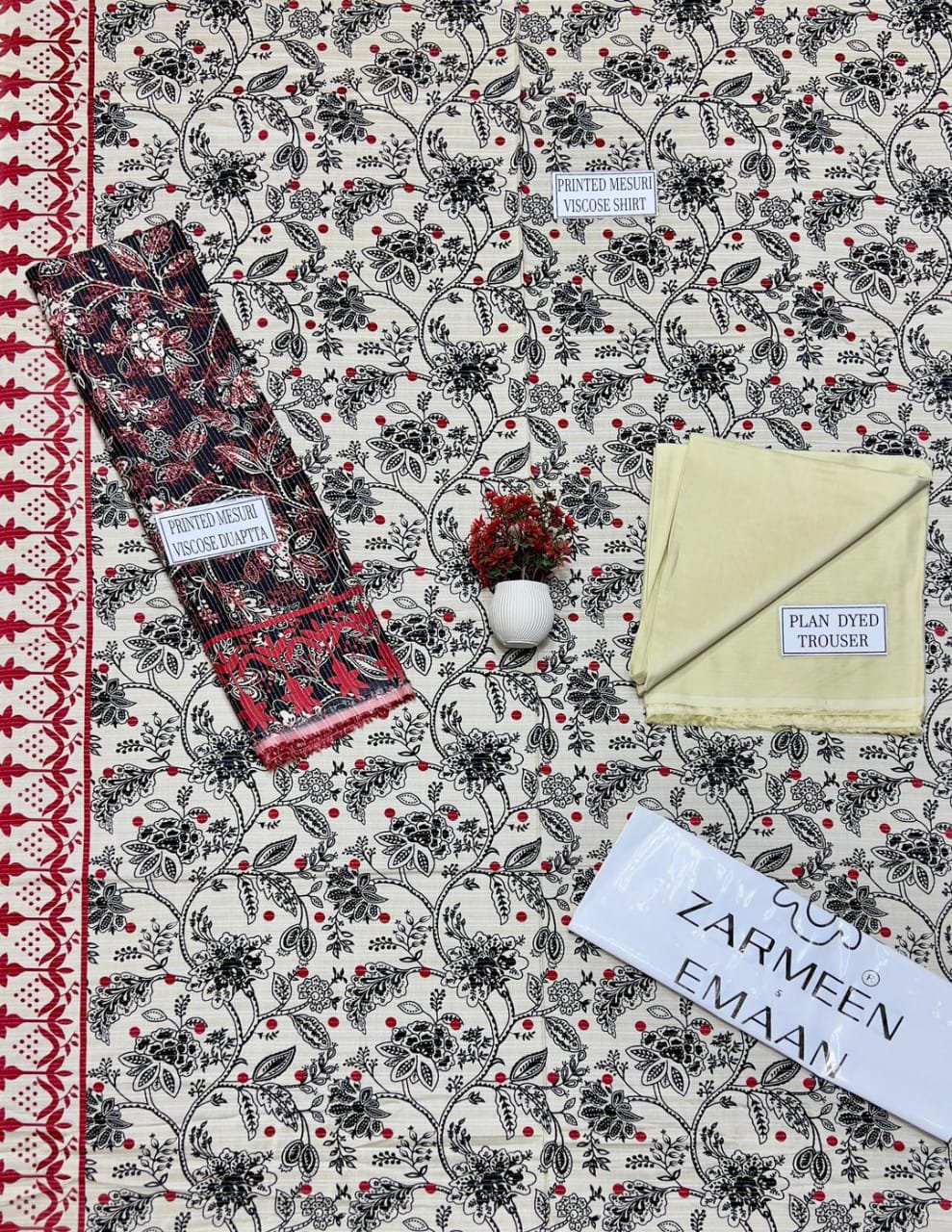 3 Pcs Women's Unstitched