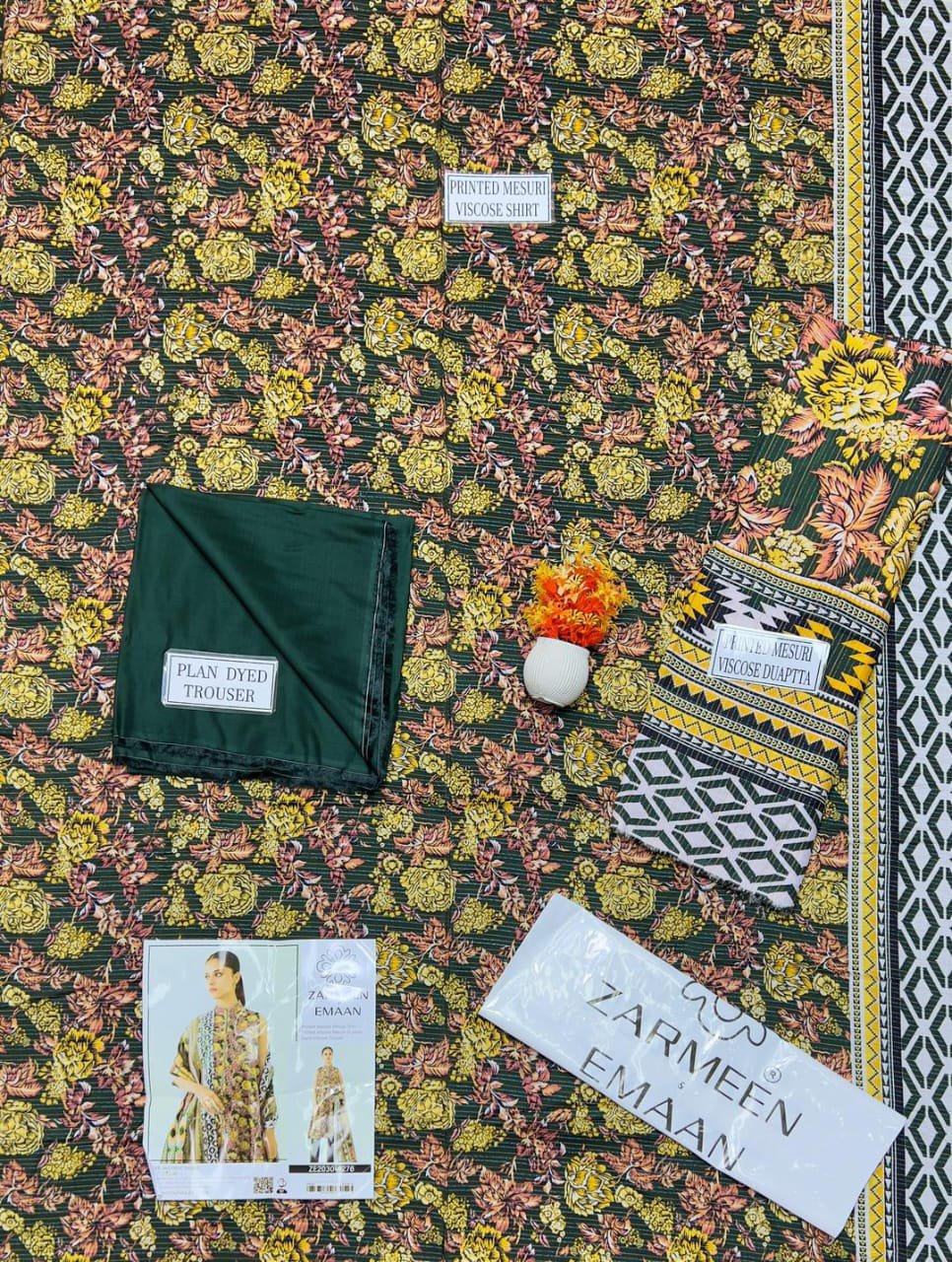 3 Pcs Women's Unstitched