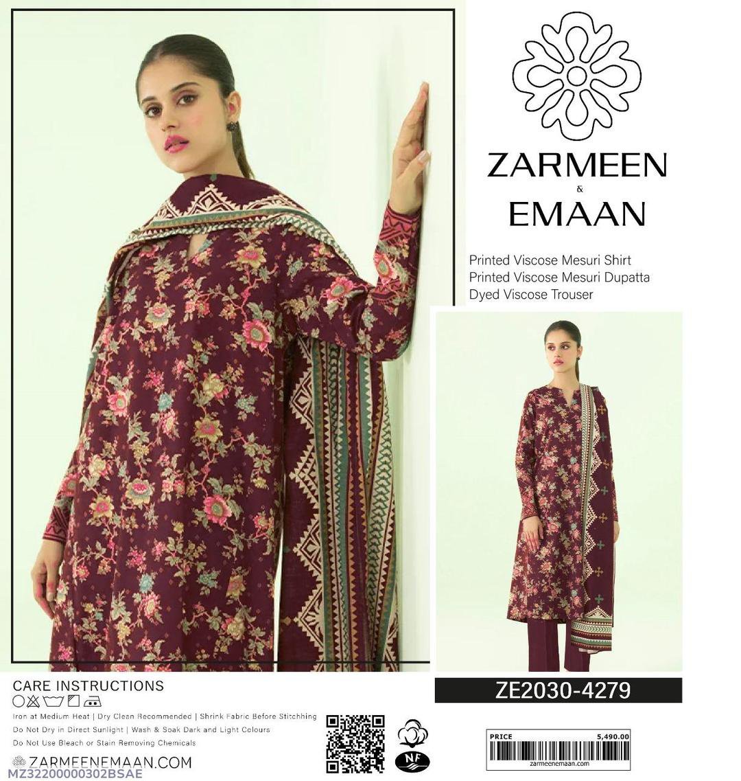 3 Pcs Women's Unstitched