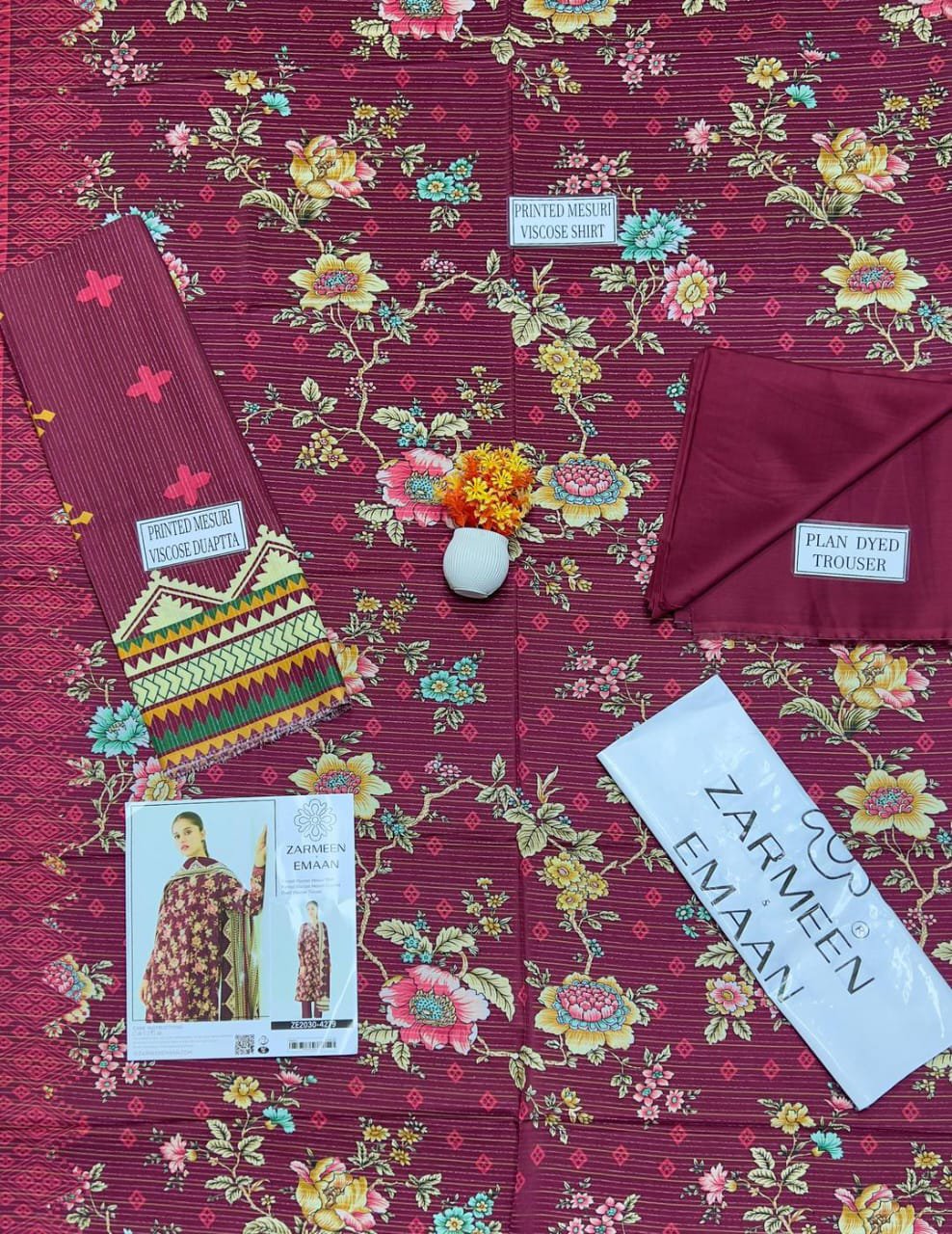 3 Pcs Women's Unstitched