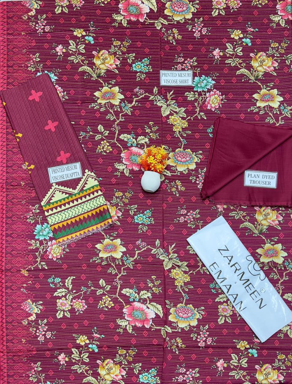 3 Pcs Women's Unstitched