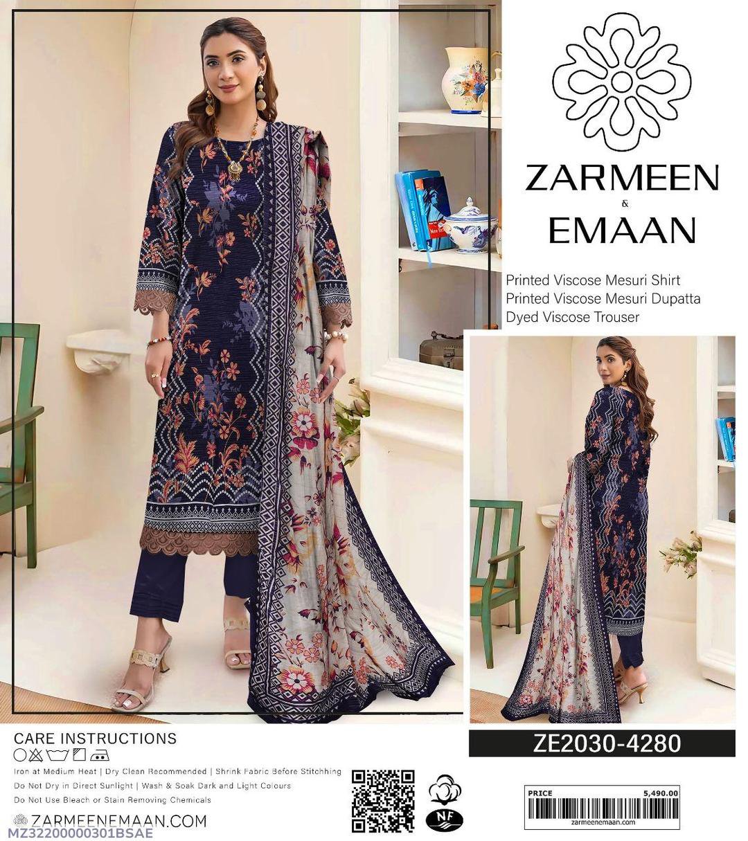 3 Pcs Women's Unstitched