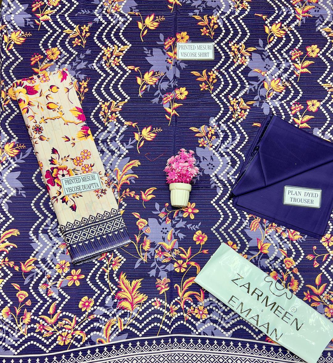 3 Pcs Women's Unstitched