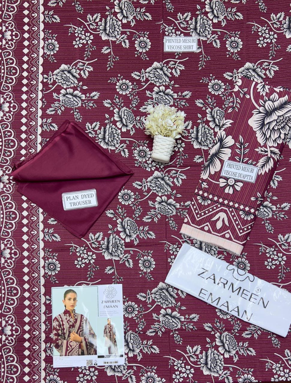 3 Pcs Women's Unstitched