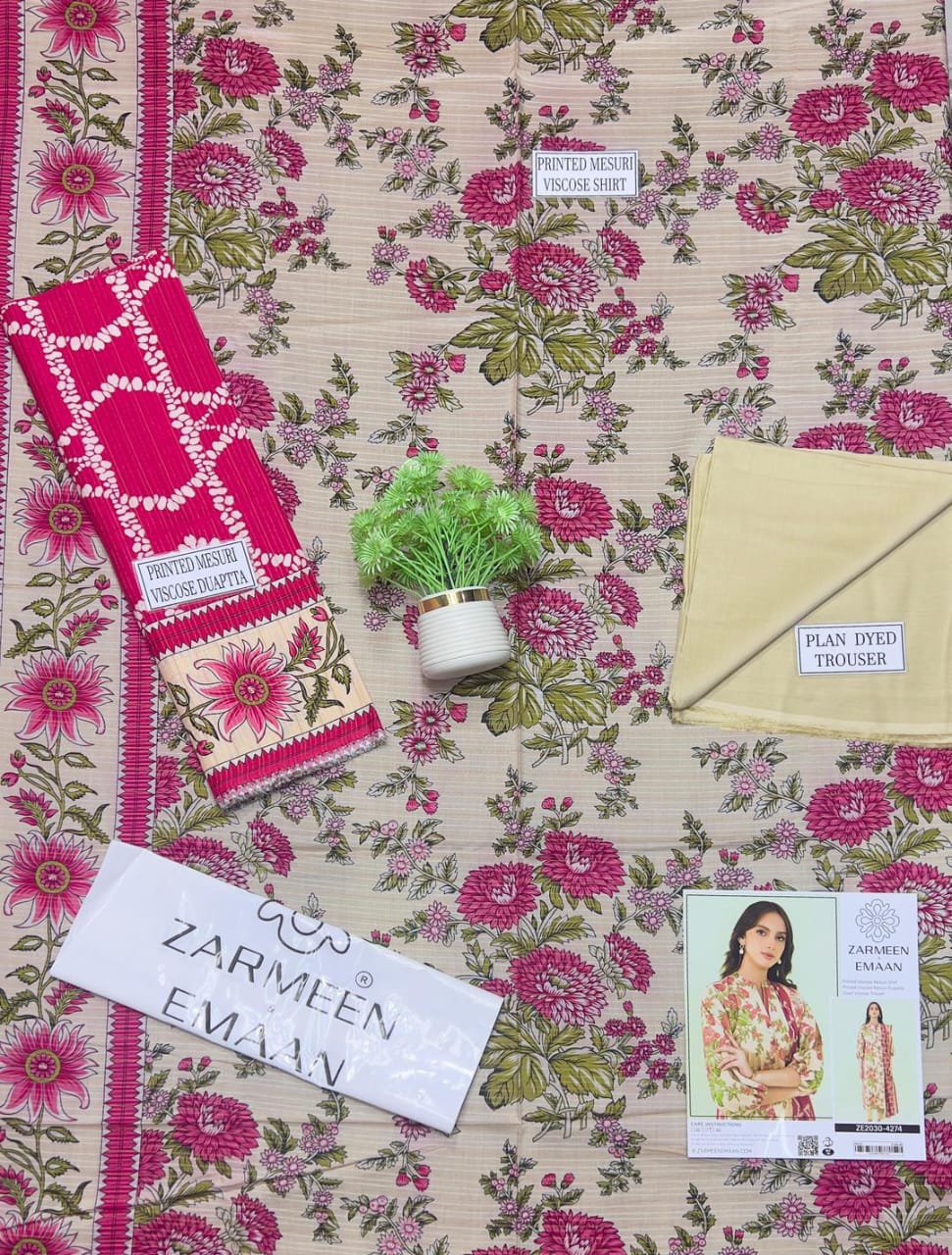 3 Pcs Women's Unstitched