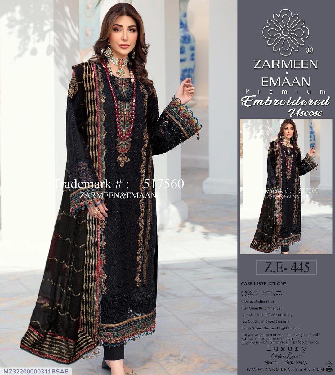 3 Pcs Women's Unstitched