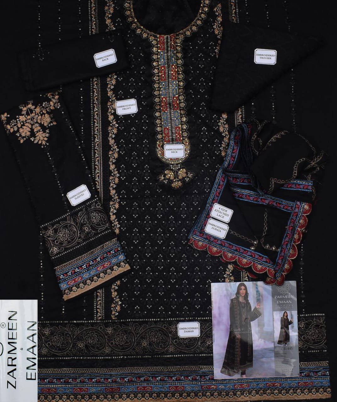 3 Pcs Women's Unstitched